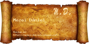 Mezei Dániel névjegykártya